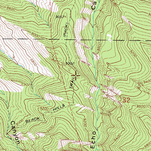 Topographic Map of Black Hills Trail, CO