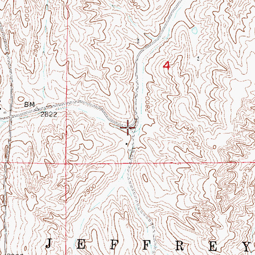 Topographic Map of Gaslin Election Precinct (historical), NE