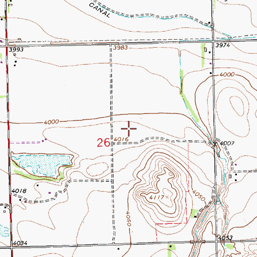Topographic Map of Gering Election Precinct, NE