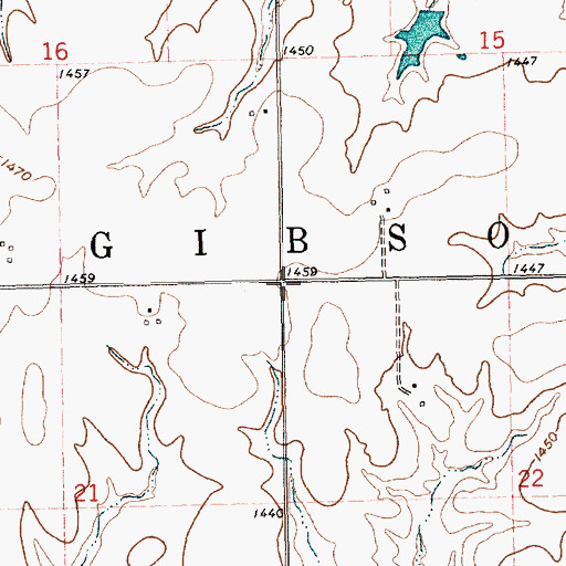 Topographic Map of Gibson Election Precinct, NE