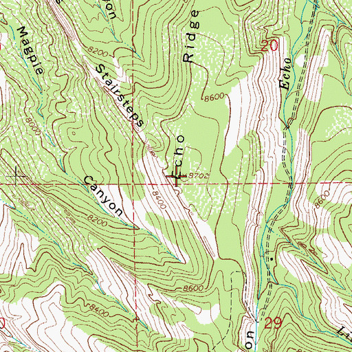 Topographic Map of Echo Ridge, CO