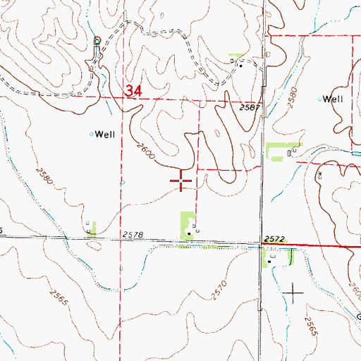 Topographic Map of Gillan Election Precinct, NE