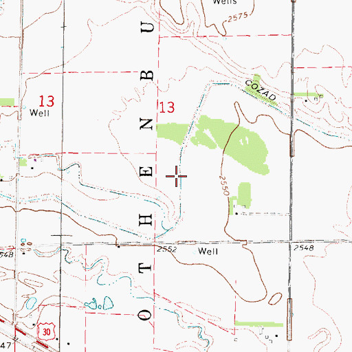 Topographic Map of Gothenburg Election Precinct, NE