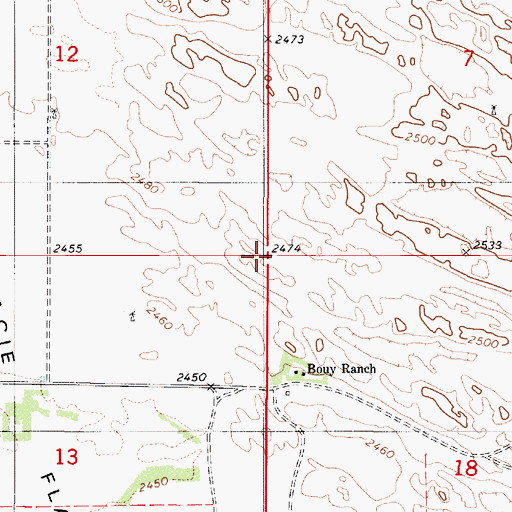 Topographic Map of Gracy Election Precinct, NE