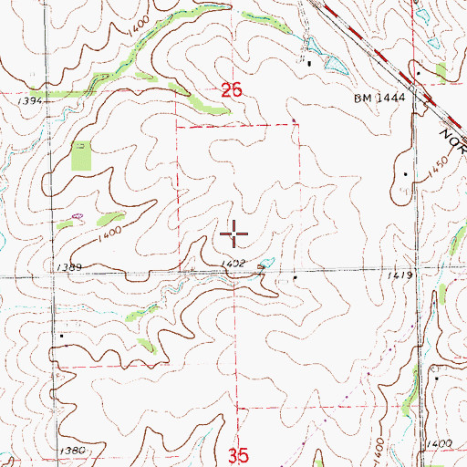 Topographic Map of Grant Election Precinct, NE