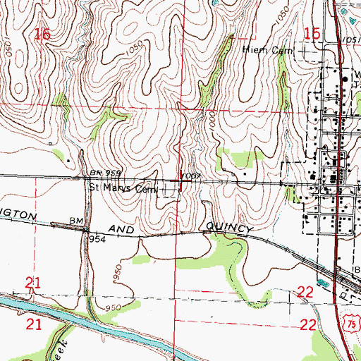 Topographic Map of Grant Election Precinct, NE