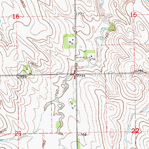 Topographic Map of Grove Election Precinct, NE