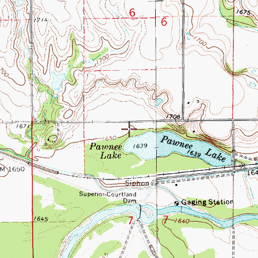 Topographic Map of Guide Rock Election Precinct (historical), NE