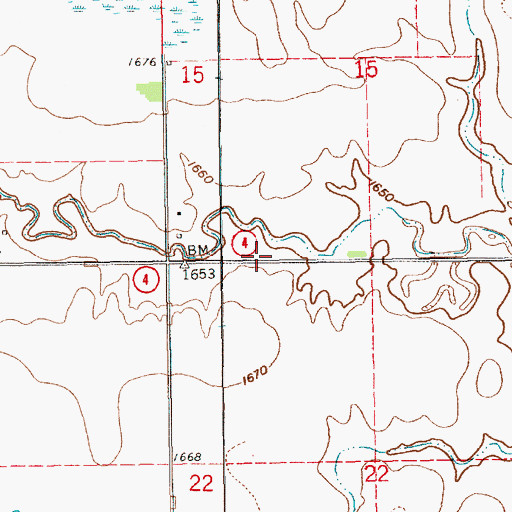 Topographic Map of Hammond Election Precinct (historical), NE