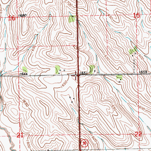 Topographic Map of Hancock Election Precinct, NE