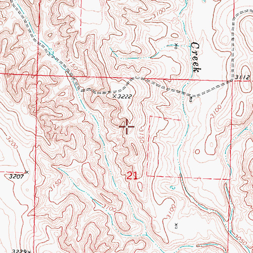 Topographic Map of Harrison Election Precinct, NE