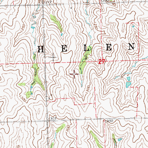 Topographic Map of Helena Election Precinct, NE