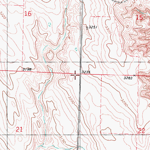 Topographic Map of High Ridge Election Precinct, NE