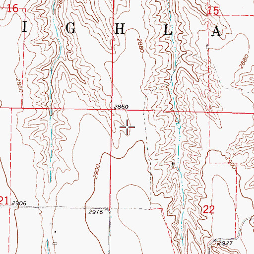 Topographic Map of Highland Election Precinct, NE