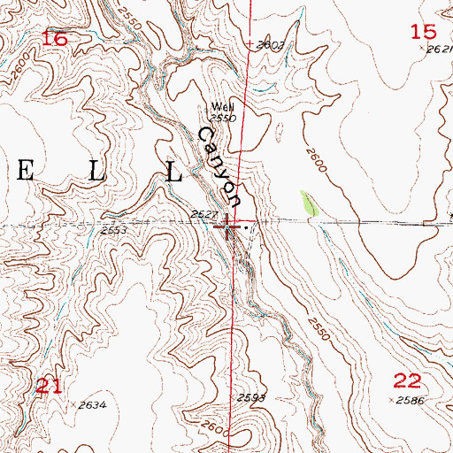 Topographic Map of Horrell Election Precinct, NE
