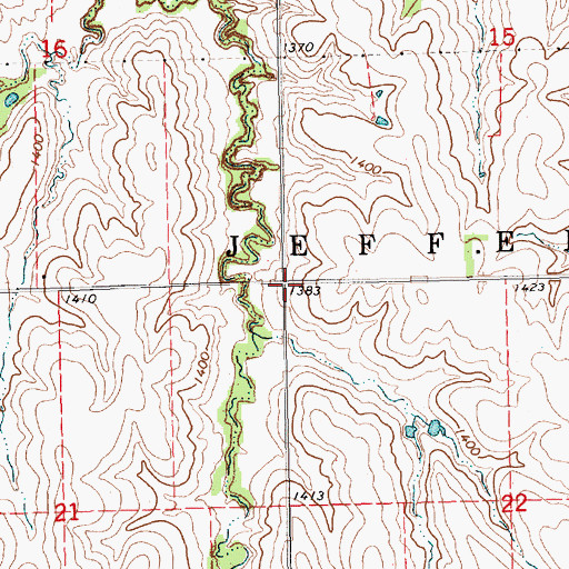 Topographic Map of Jefferson Election Precinct, NE