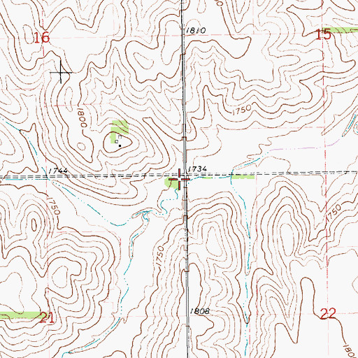 Topographic Map of Kalamazoo Election Precinct, NE