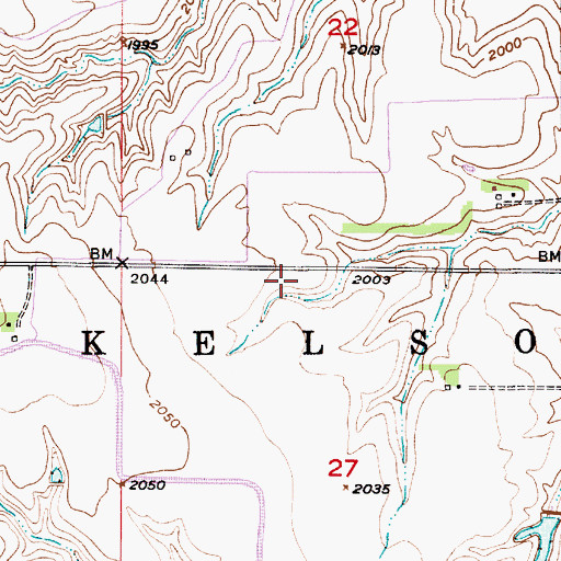 Topographic Map of Kelso Election Precinct, NE