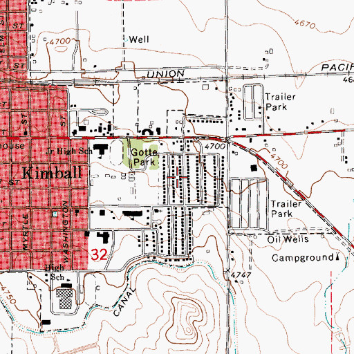 Topographic Map of Kimball Number 2 Election Precinct, NE