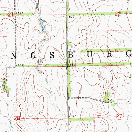 Topographic Map of Kingsburg Election Precinct, NE