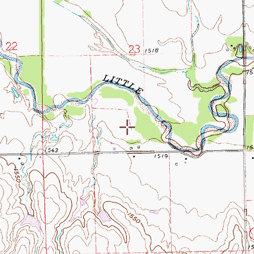 Topographic Map of Kiowa-Friedensau Election Precinct (historical), NE