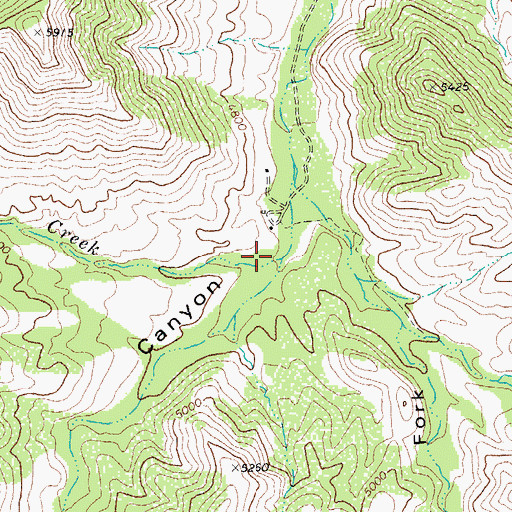 Topographic Map of Brad Creek, AZ