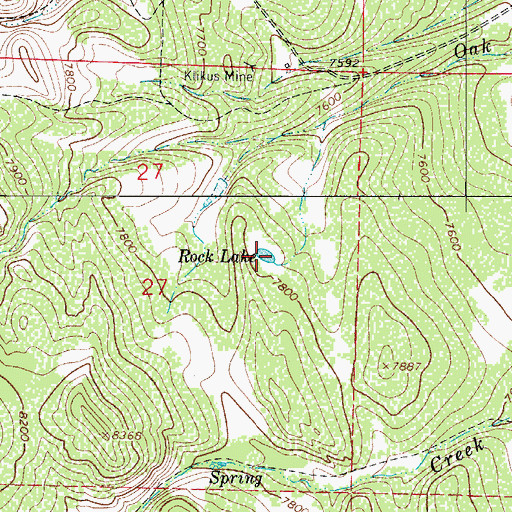 Topographic Map of Rock Lake, CO