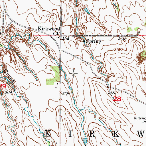 Topographic Map of Kirkwood Election Precinct, NE