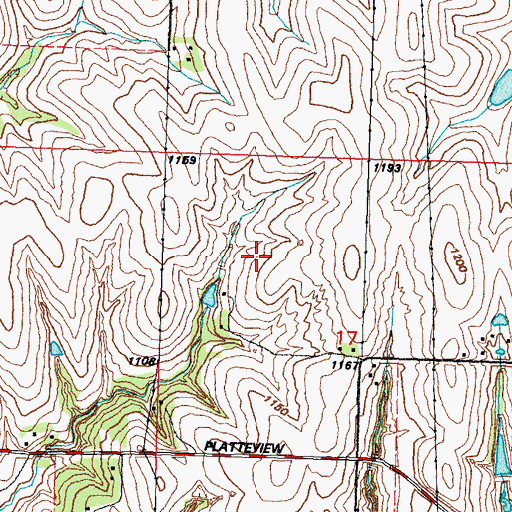 Topographic Map of LaPlatte II Election Precinct, NE