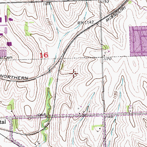 Topographic Map of La Vista Election Precinct, NE