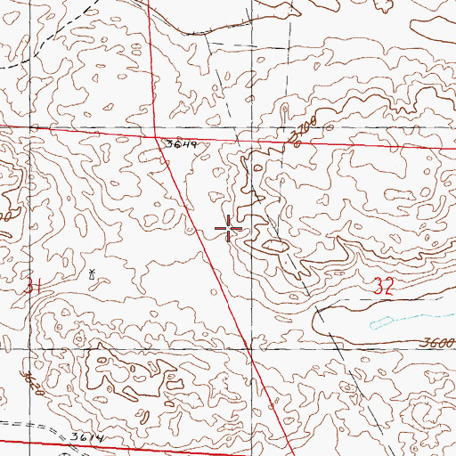 Topographic Map of Lackey Election Precinct, NE