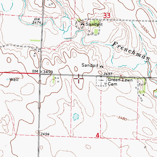 Topographic Map of Lamar Valley Election Precinct (historical), NE