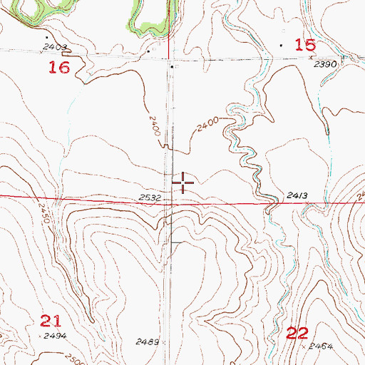Topographic Map of Lebanon Election Precinct, NE