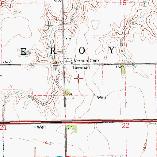 Topographic Map of Leroy Election Precinct, NE