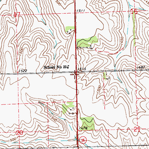 Topographic Map of Leslie Election Precinct, NE