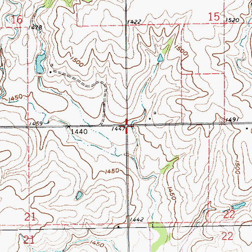 Topographic Map of Lincoln Election Precinct, NE