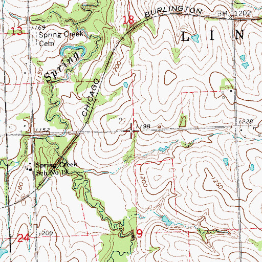 Topographic Map of Lincoln Election Precinct, NE