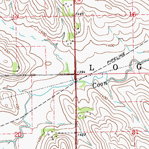 Topographic Map of Logan Election Precinct, NE