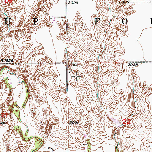 Topographic Map of Loup Fork Election Precinct, NE