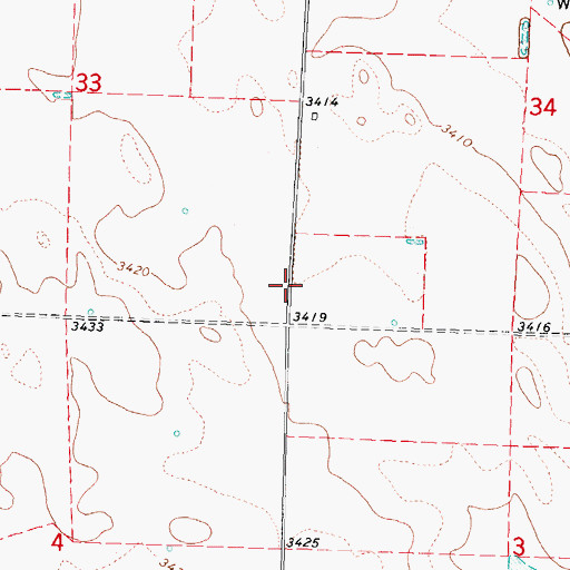Topographic Map of Macedonia Bussell Election Precinct (historical), NE