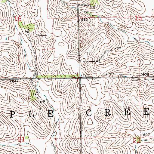 Topographic Map of Maple Creek Election Precinct, NE