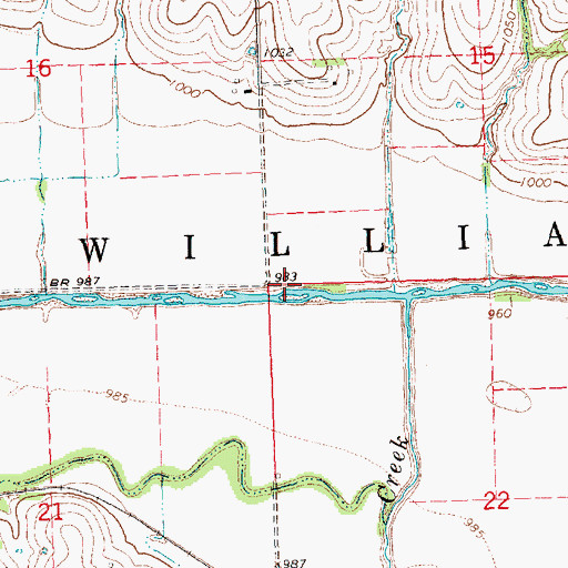 Topographic Map of McWilliams Election Precinct, NE