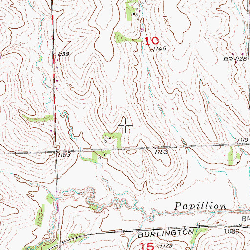 Topographic Map of Millard Election Precinct, NE