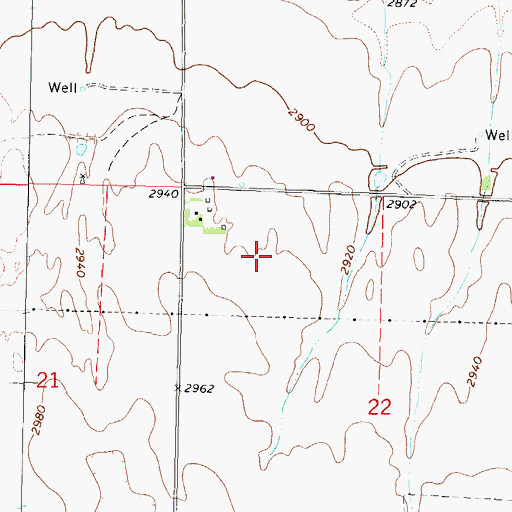 Topographic Map of Miller Election Precinct (historical), NE