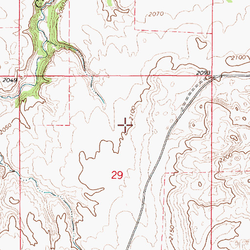 Topographic Map of Mills Election Precinct, NE