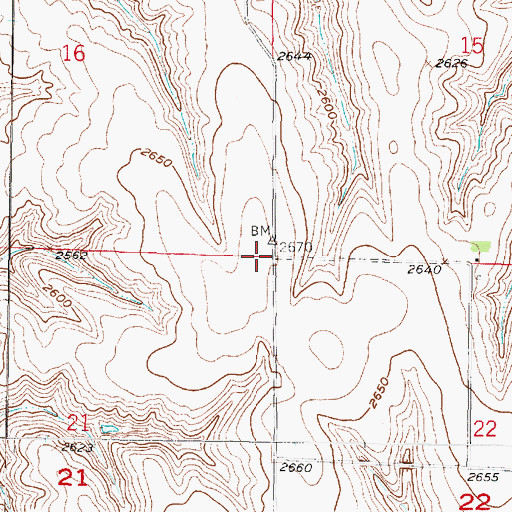 Topographic Map of Missouri Ridge Election Precinct, NE