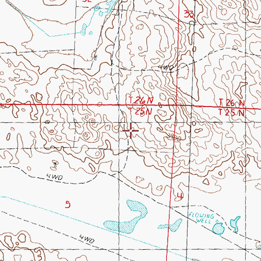 Topographic Map of Mother Lake Election Precinct, NE