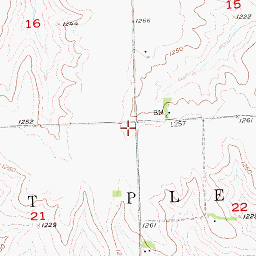 Topographic Map of Mount Pleasant Election Precinct, NE