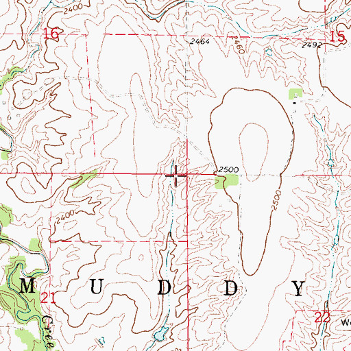 Topographic Map of Muddy Election Precinct, NE