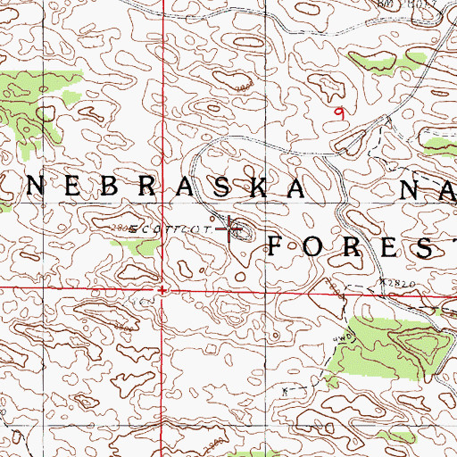 Topographic Map of Natick Election Precinct, NE